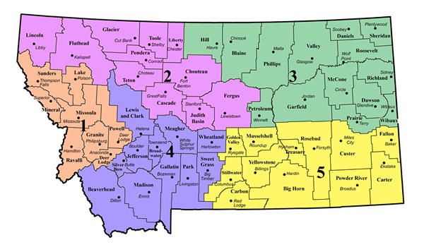 Victims Liaisons Region Map